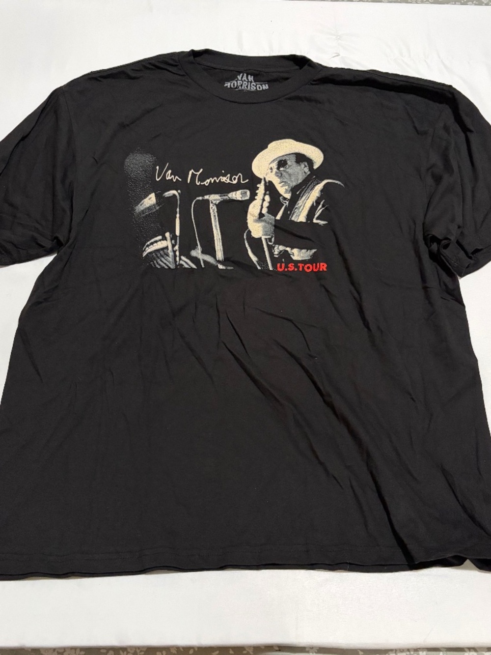 NWOT Van Morrison 2023 U.S. Tour T-Shirt Black Size XXL Concert Merch